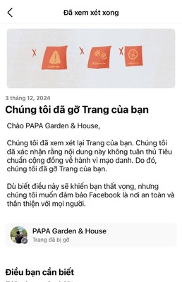 Dịch vụ facebook kháng fanpage bị huỷ đăng